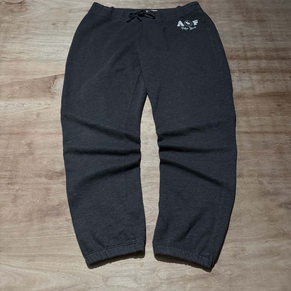 Abercrombie & Fitch A&F New York Sweatpants Black Medium 2000s